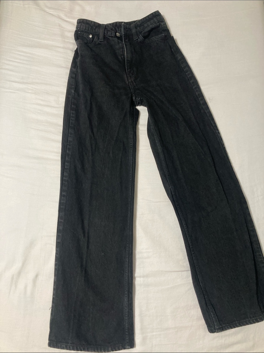 Zara Women’s High-Rise Black Wide-Leg Jeans
